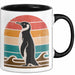 Retro Pinguin Tier Tasse Geschenk Lustige Geschenkidee Spruch Schwarz Trendation