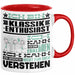 Klassik-Enthusiast Geschenk Tasse Lustige Geschenkdiee für einen Klassik-Enthusiast Geburtstag Ich Bin Klassik-Enthusiast Ich Kann Es Dir Erklären Aber Nicht Für Dich Verstehen Rot Trendation