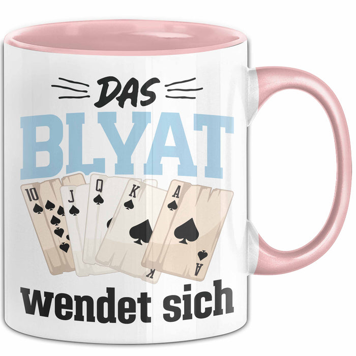 Poker Tasse Geschenk Das Blyat Wendet Sich Spruch Geschenkidee Rosa Trendation