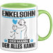 Enkelsohn Tasse Geschenk für Enkelsohn Der Mann Der Alles Kann Geschenkidee zum Geburtstag Grün Trendation