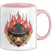 Feuerwehrmann Tasse Geschenkidee für Feuerwehrmann Spruch Rosa Trendation