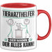Tierarzthelfer Tasse Geschenk für Tierarzthelfer Der Mann Der Alles Kann Geschenkidee zum Geburtstag Rot Trendation