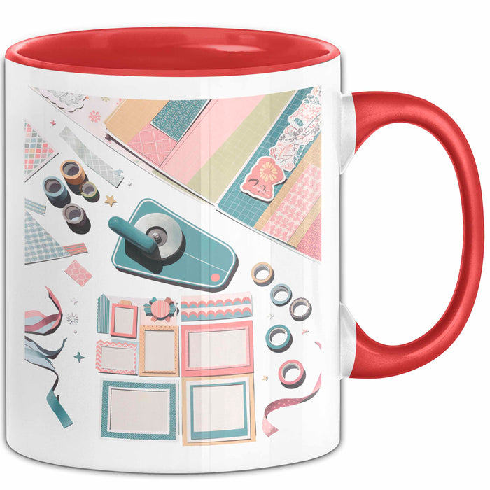 Scrapbooker Tasse Geschenk Lustige Geschenkidee Spruch Für Erinnerungs Bewahrer Rot Trendation