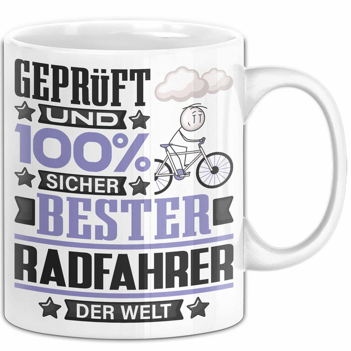 Radfahrer Geschenk Lustiger Spruch für Radfahrer Geschenkidee Bester Radfahrer Der Welt Weiß Trendation