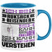 Rucksackreisender Geschenk Kaffee-Tasse Geschenkidee für Rucksackreisender Ich Bin Rucksackreisender Ich Kann Es Dir Erklären Jedoch Nicht Für Dich Verstehen Spruch Lustig Blau Trendation