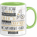 Mountainbike-Guide Geschenk Becher Tasse Gott Schuf Alle Menschen Gleich Nur Die Besten Durfeten Mountainbike-Guide Werden Geschenkidee Lustig Grün Trendation