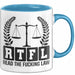 Richter Tasse Geschenk Rtfl Read The Fuc*** Law Jurist Geschenkidee Becher Blau Trendation