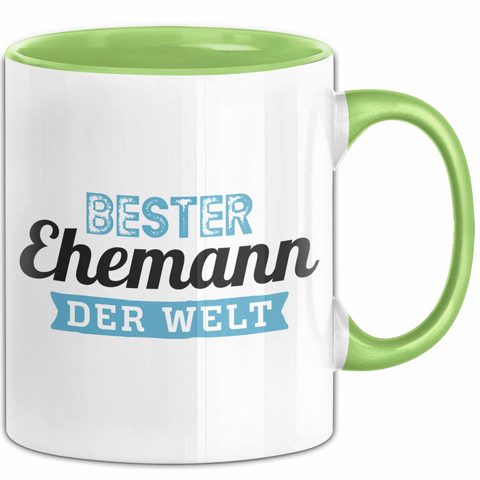 Bester Ehemann Der Welt Tasse Geschenk Becher Jahrestag Grün Trendation