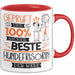 Beste Hundefrisörin Der Welt Tasse Geschenk für Eine Hundefrisörin Geprüft Und Sicher Geschenkidee Geburtstag Weihnachten Rot Trendation