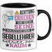 Segellehrer Geschenk Tasse Lustiger Spruch Erheben Sie Sich Der Segellehrer Betritt den Raum Schwarz Trendation