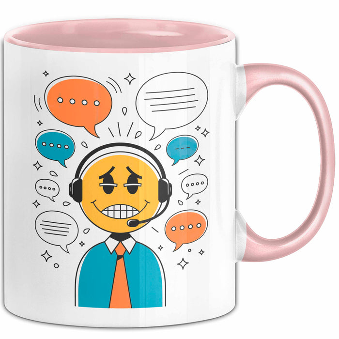 Call Center Mitarbeiter Tasse Geschenk Lustige Geschenkidee Spruch Für Kundenservice Helden Rosa Trendation