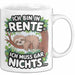 Rentner Pensionär Sarkasmus Faultier Tasse Geschenk Lustige Geschenkidee Spruch Ich Bin In Rente Ich Muss Gar Nichts Weiß Trendation