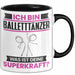 Balletttänzer Tasse Geschenk für Balletttänzer Geburtstag Lustiger Spruch Kaffee-Becher Was Ist Deine Superkraft Schwarz Trendation