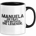 Manuela Tasse Manuela – Die Frau. Der Mythos. Die Legende. Geschenk Schwarz Trendation