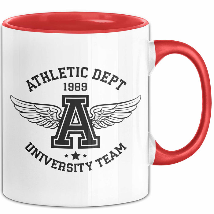 Sportabteilung Universitätsmannschaft Tasse Geschenk Lustige Geschenkidee Spruch Rot Trendation