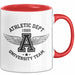 Sportabteilung Universitätsmannschaft Tasse Geschenk Lustige Geschenkidee Spruch Rot Trendation