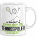 Tennisspieler Geschenk Tasse So Gut Kann Nur Ein Tennisspieler Aussehen Geschenkidee Kaffee-Becher Weiß Trendation