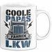 Lkw Fahrer Trucker Tasse Geschenk Lustige Geschenkidee Spruch Coole Papas Fahren Lkw Weiß Trendation