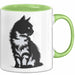 Katzen Tierliebhaber Tasse Geschenk Lustige Geschenkidee Spruch Grün Trendation