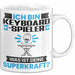 Keyboard-Spieler Tasse Geschenk für Keyboard-Spieler Geburtstag Lustiger Spruch Kaffee-Becher Was Ist Deine Superkraft Weiß Trendation