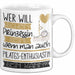 Pilates-Enthusiastin Tasse Geschenk Spruch Wer Will Schon Prinzessin Sein Wenn Man Auch Pilates-Enthusiastin Sein Kann Weiß Trendation
