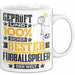 Fußballspieler Geschenk Lustiger Spruch für Fußballspieler Geschenkidee Bester Fußballspieler Der Welt Weiß Trendation