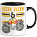 6. Geburtstag Geschenk Tasse Becher Jungs Trucks Geburtstagsgeschenk Ich Bin 6 Schwarz Trendation