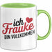 Frauke Tasse Geschenk Ich Bin Vollkommen Frauke Geschenkidee Geburtstag Grün Trendation
