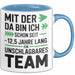 Romantische Pärchen Tasse Geschenk Team seit 12,5 Jahren Geschenkidee Lustig Blau Trendation