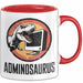IT Informatiker Nerd Tasse Geschenk Adminosaurus Spruch Rot Trendation