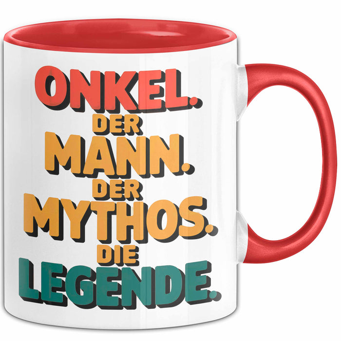 Onkel Sarkastisch Sarkasmus Tasse Geschenk Lustige Geschenkidee Spruch Onkel Der Mann Der Mythos Die Legende Rot Trendation