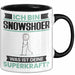 Snowshoer Tasse Geschenk für Snowshoer Geburtstag Lustiger Spruch Kaffee-Becher Was Ist Deine Superkraft Schwarz Trendation