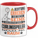 Curlingspieler Geschenk Tasse Lustiger Spruch Erheben Sie Sich Der Curlingspieler Betritt den Raum Rot Trendation
