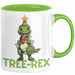 Tree-Rex Dinosaurier Tasse Weihnachten Geschenk Jungs Jungen Weihnachtsbaum T-Rex Grün Trendation