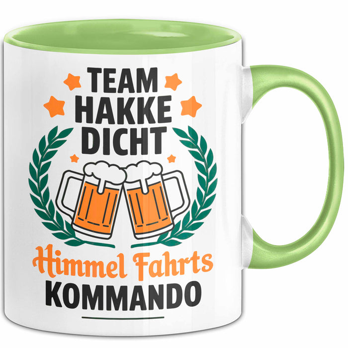 Sarkasmus Sarkastisch Tasse Geschenk Lustige Geschenkidee Spruch Team Hackedicht Himmelfahrtskommando Grün Trendation