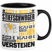 Stiefschwäger Geschenk Kaffee-Tasse Geschenkidee für Stiefschwäger Ich Bin Stiefschwäger Ich Kann Es Dir Erklären Jedoch Nicht Für Dich Verstehen Spruch Lustig Schwarz Trendation
