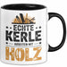 Zimmermann Holz Tischlerei Tasse Geschenk Lustige Geschenkidee Spruch Echte Kerle Arbeiten Mit Holz Trendation