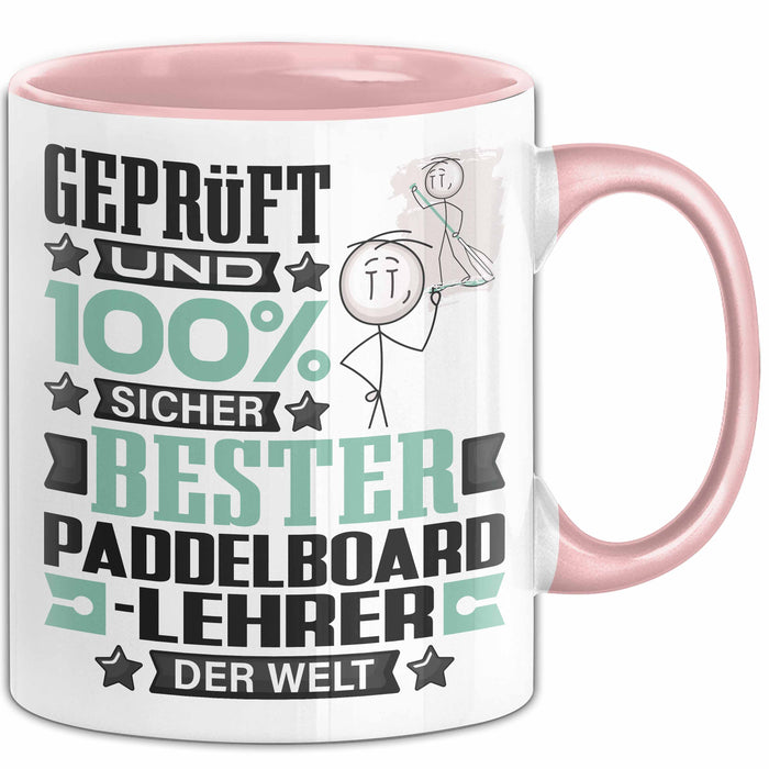 Paddelboard-Lehrer Geschenk Lustiger Spruch für Paddelboard-Lehrer Geschenkidee Bester Paddelboard-Lehrer Der Welt Rosa Trendation