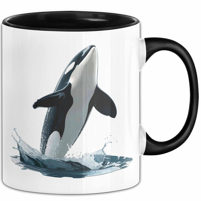 Wal Tier Tasse Geschenk Lustige Geschenkidee Spruch Schwarz Trendation