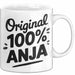 Anja Tasse Geschenk Original 100% Anja Geschenkidee Geburtstag Weiß Trendation