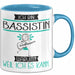 Bassistin Tasse Geschenk Ich Bin Bassistin Warum Weil Ich Es Kann Geschenkidee Geburtstag Blau Trendation