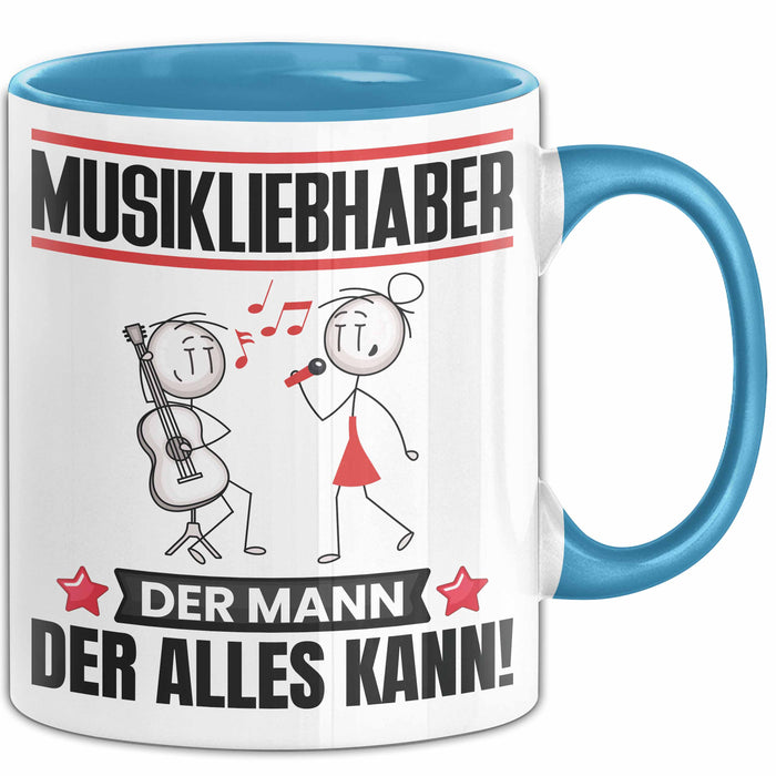 Musikliebhaber Tasse Geschenk für Musikliebhaber Der Mann Der Alles Kann Geschenkidee zum Geburtstag Blau Trendation