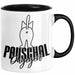 Katzen Tasse Pauschal Dagegen Katze Katzenliebhaber Kater Geschenk Miau Katzenbesitzerin Geschenkidee Humor Kaffee-Becher Schwarz Trendation