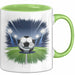 Fußballspieler Tasse Geschenkidee für Fußballliebhaber Grün Trendation