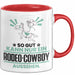 Rodeo-Cowboy Geschenk Tasse So Gut Kann Nur Ein Rodeo-Cowboy Aussehen Geschenkidee Kaffee-Becher Rot Trendation