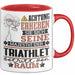 Triathlet Geschenk Tasse Lustiger Spruch Erheben Sie Sich Der Triathlet Betritt den Raum Rot Trendation