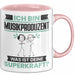 Musikproduzent Tasse Geschenk für Musikproduzent Geburtstag Lustiger Spruch Kaffee-Becher Was Ist Deine Superkraft Rosa Trendation