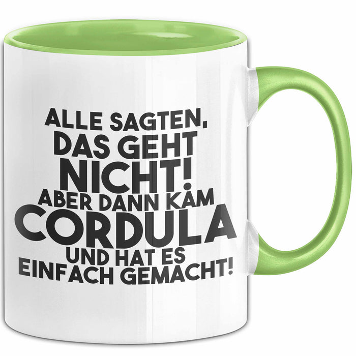 Cordula Tasse Alle Sagten Das Geht Nicht, Aber Dann Kam Cordula Geschenk