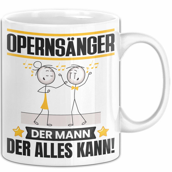 Opernsänger Tasse Geschenk für Opernsänger Der Mann Der Alles Kann Geschenkidee zum Geburtstag Weiß Trendation