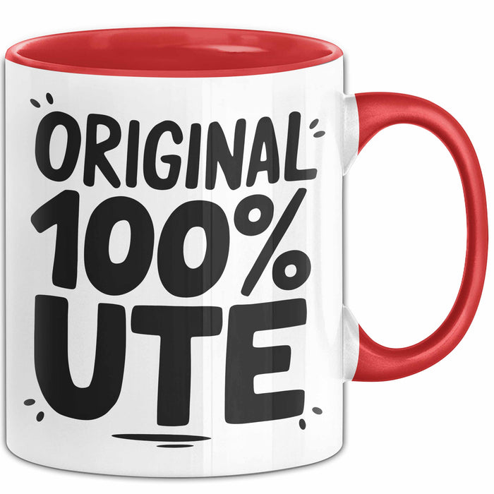 Ute Tasse Geschenk Original 100% Ute Geschenkidee Geburtstag Rot Trendation